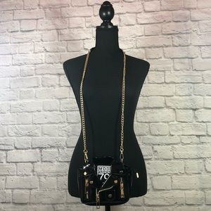 NWOT Patent Leather Black Motorcycle Jacket Crossb